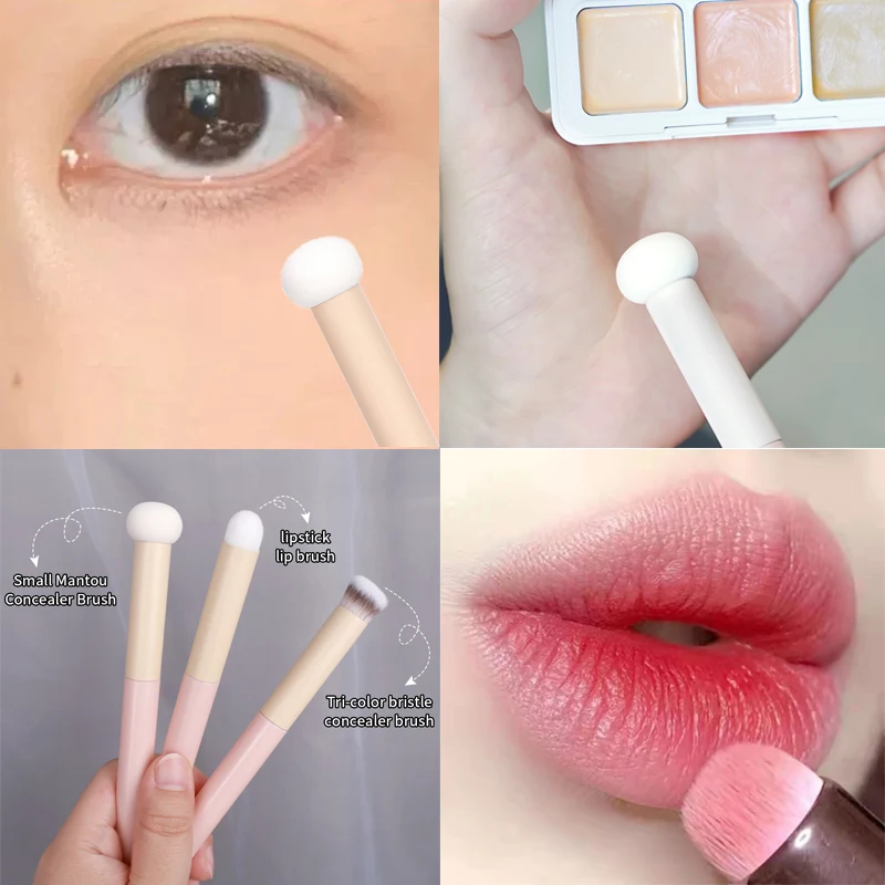 

5 Styles Makeup Brushes Mantou Sponge Concealer Brushes Lipstick Lip Makeup Brush Cosmetic Tools Foundation Concealer Brush