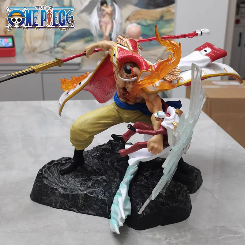 

One Piece Anime Figure White Beard Edward New Gate Vs Akainu Action Figurines Statue Collectible Model Doll Kids Toys Gift