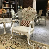 european style sofa chair living room leisure chair tiger chair solid wood dining table image modeling chair cloth princess chai