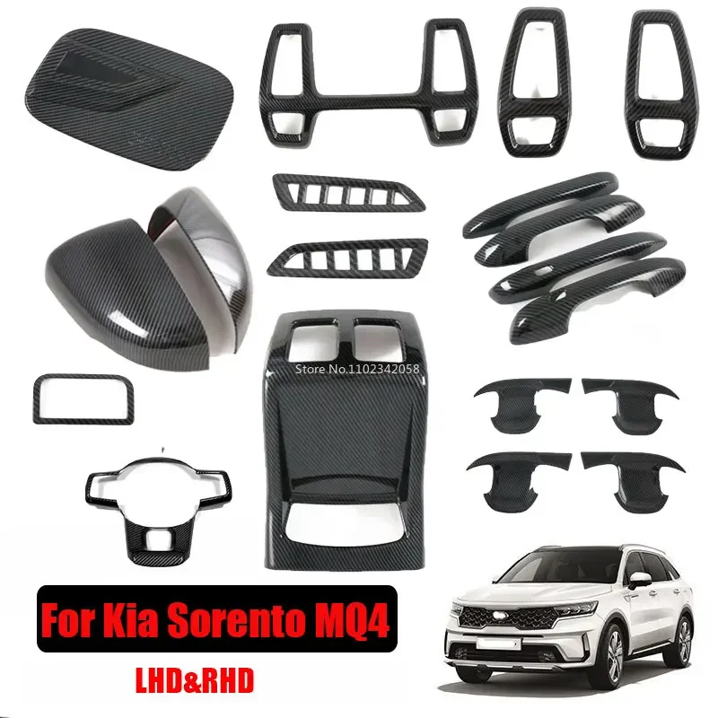 LHD и RHD для Kia Sorento MQ4 2021 2022 2023 ABS углеродное волокно кондиционер розетка переменного