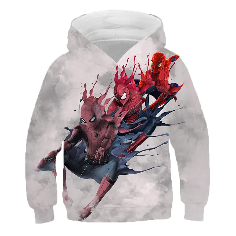 

Marvel New Arrival Animals Kids Hoodies Cartoon Boys Girls Autumn spiderman Hooded Toddler Long Sleeve Clothes Sweaters