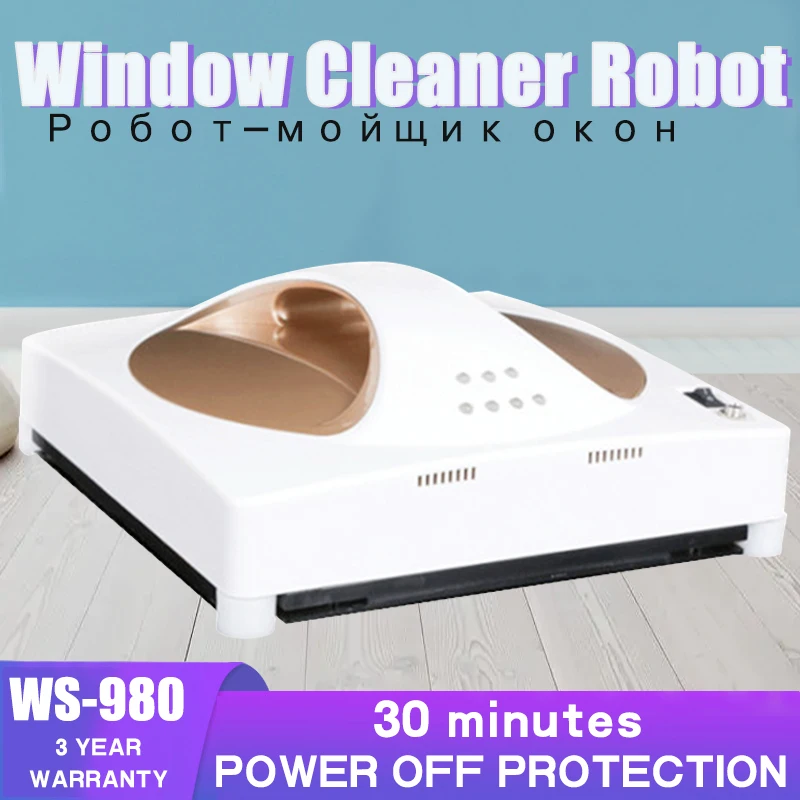 

2800Pa Window Cleaning Robot Electric Smart Water Spray Window Cleaner Robot Anti-falling Vacuum Cleaner
