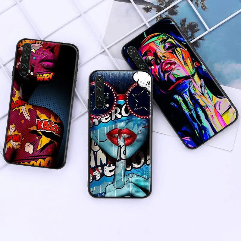 

Watercolor Beauty Painting2 For Huawei Honor Honor 20i 20 V20 Pro Lite Soft Silicon Back Phone Cover Protective Black Tpu Case