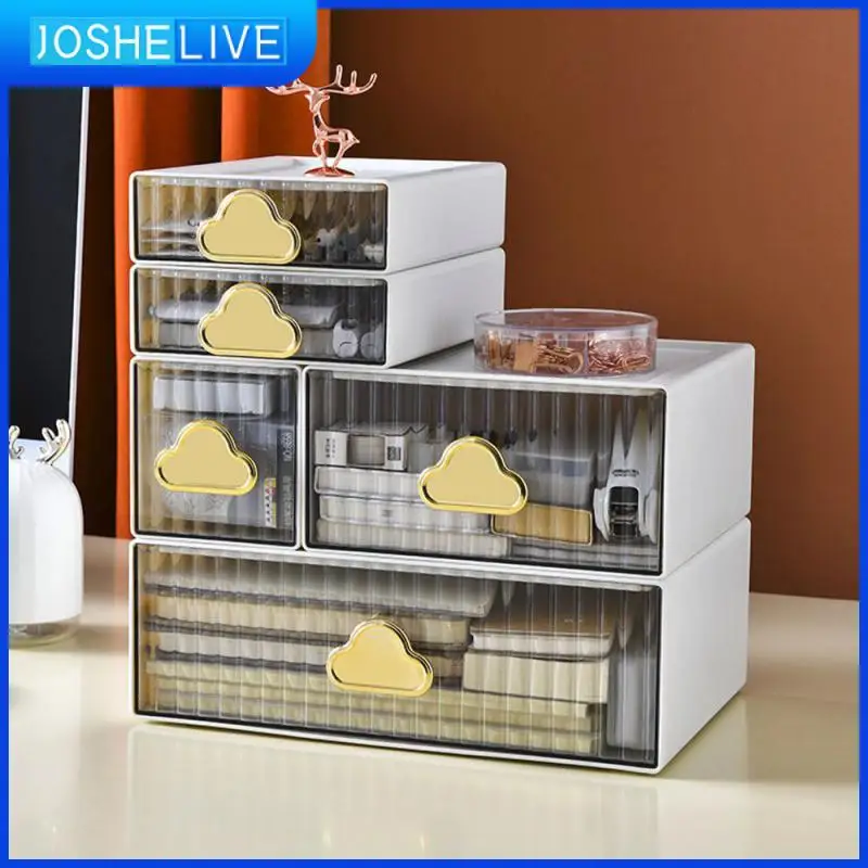 

High-quality Storage Box Anti Deformation Storage Basket Space Saving Pet Cosmetic Cabinet New Cosmetic Shelf Sorting Box Green