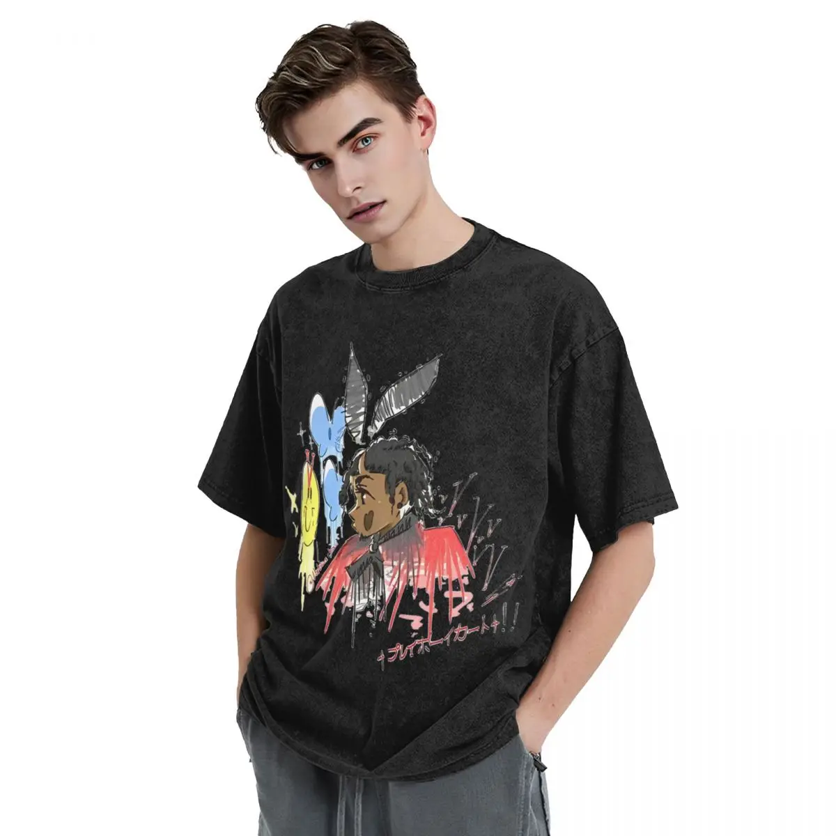 Playboi Carti Art футболка в стиле хип-хоп с коротким рукавом Harajuku футболки винтажные для