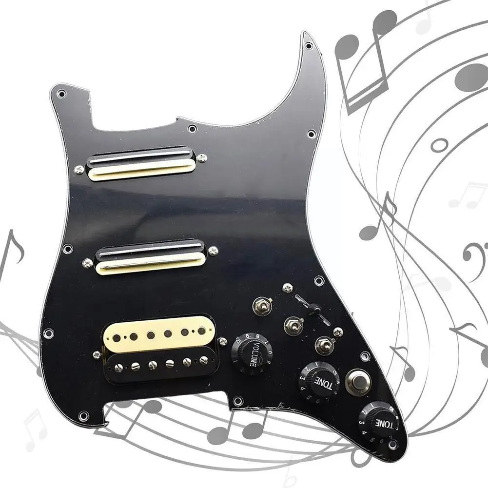 

Electric Guitar Double Coil Pickup with Singlecut Wiring Scratchplate Prewired Assembly Parts Guitar Loaded Pickguard B5G7