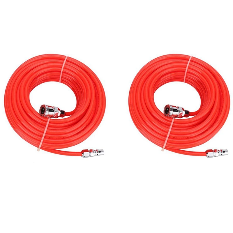 

2X 20M Pneumatic Air Tube Compressor Hose With Male/Female Connector 5X8mm Straight Tube High Pressure Flexible Pipe