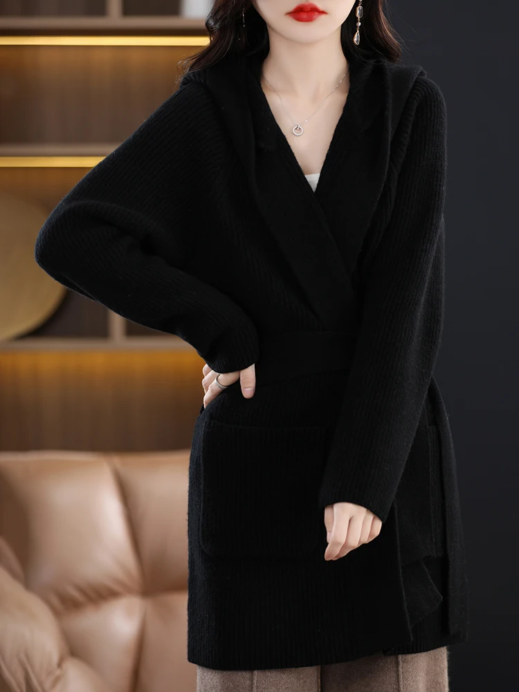 Женский Повседневный Кардиган Devin осенне-зимний кашемировый свитер вязаная