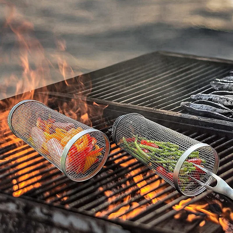 Портативная корзина для барбекю из 3 шт. сетка инструментов подходит кемпинга на
