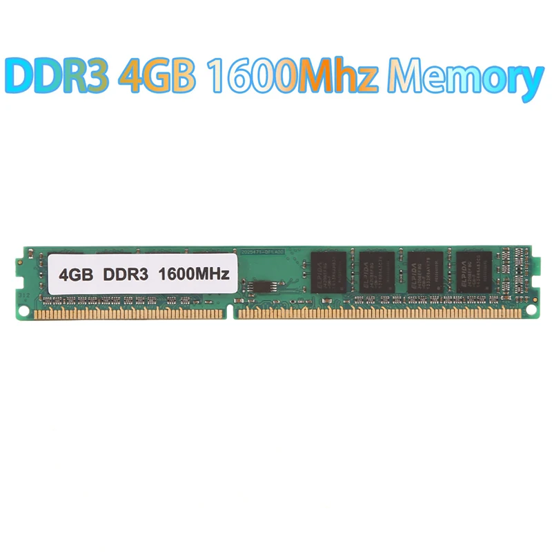 

Оперативная память DDR3, 4 Гб, 1600 МГц, PC3 12800, 8 ИС, 240 контактов, ОЗУ для настольного ПК, система памяти, высокая совместимость с