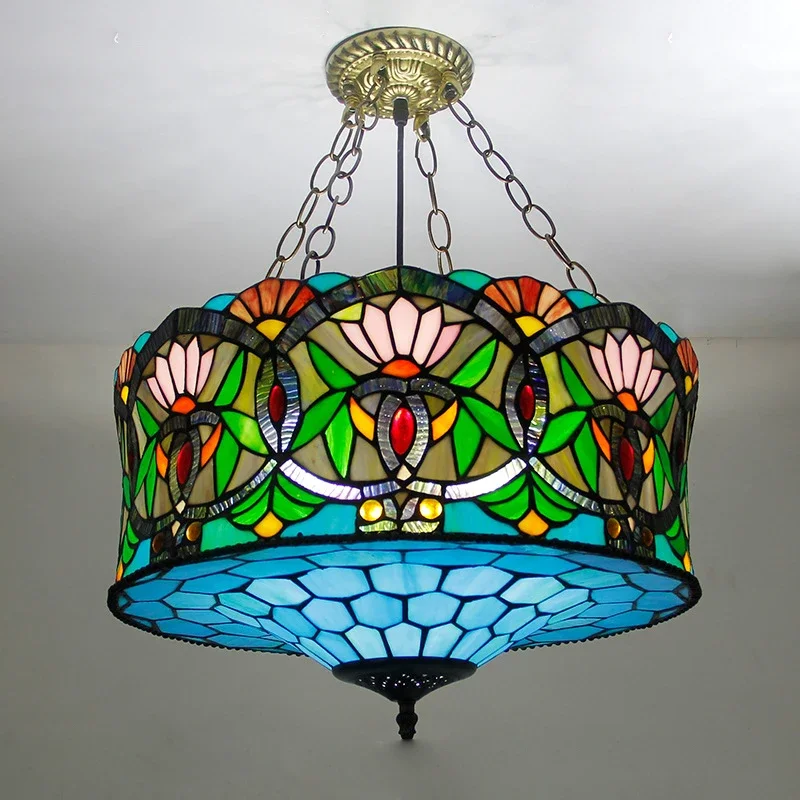 Подвесной светильник ANITA Tiffany светодиодный ретро-крестительный для гостиной