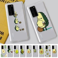 lvtlv cute avocado cartoon phone case for huawei p 20 30 40 pro lite psmart2019 honor 8 10 20 y5 6 2019 nova3e