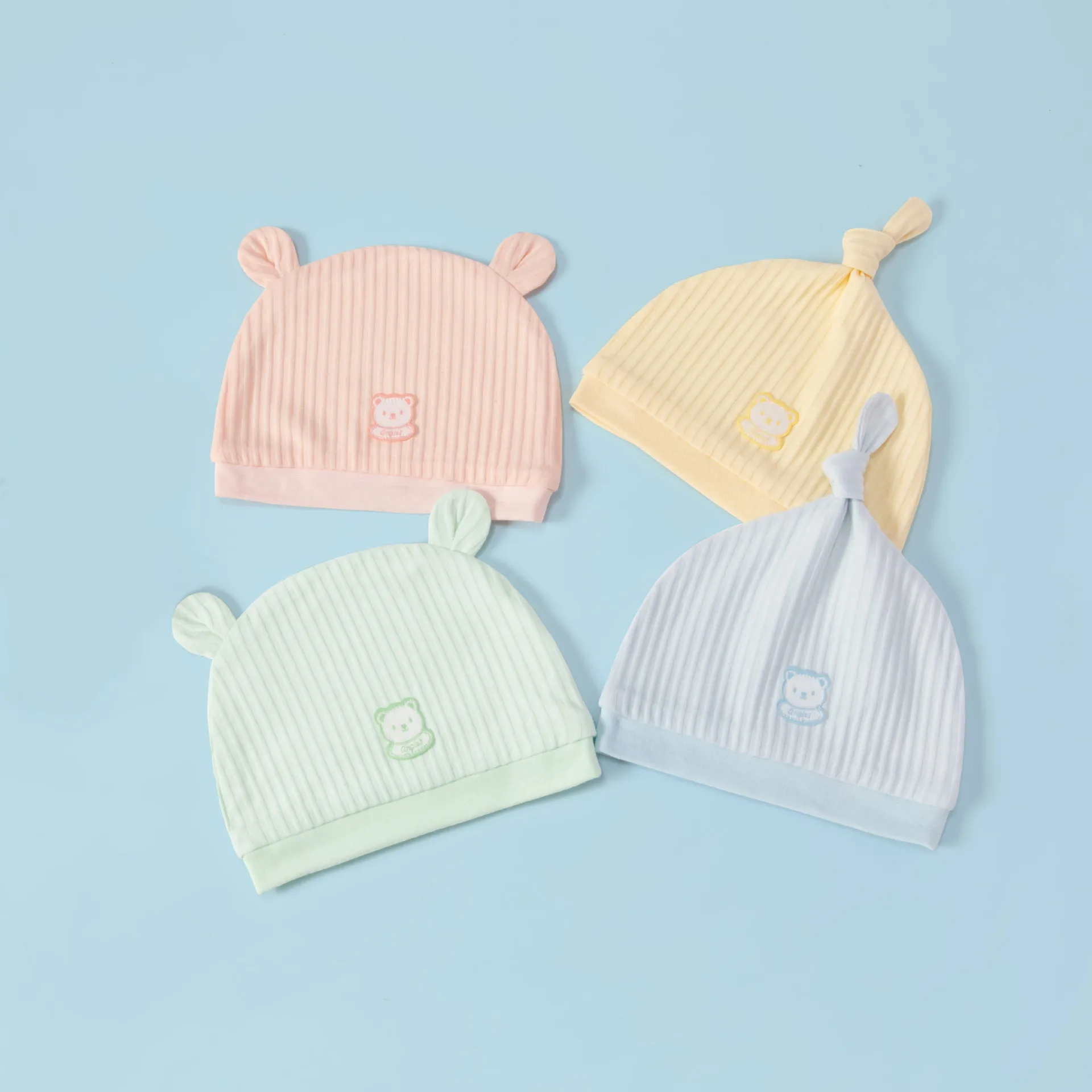 

Newborn Hats for Toddler Baby Boy Girl Keep Warm Cotton Hats Cute Bear Caps for 0-1Years Newborn Baby Infant Baby Accessories