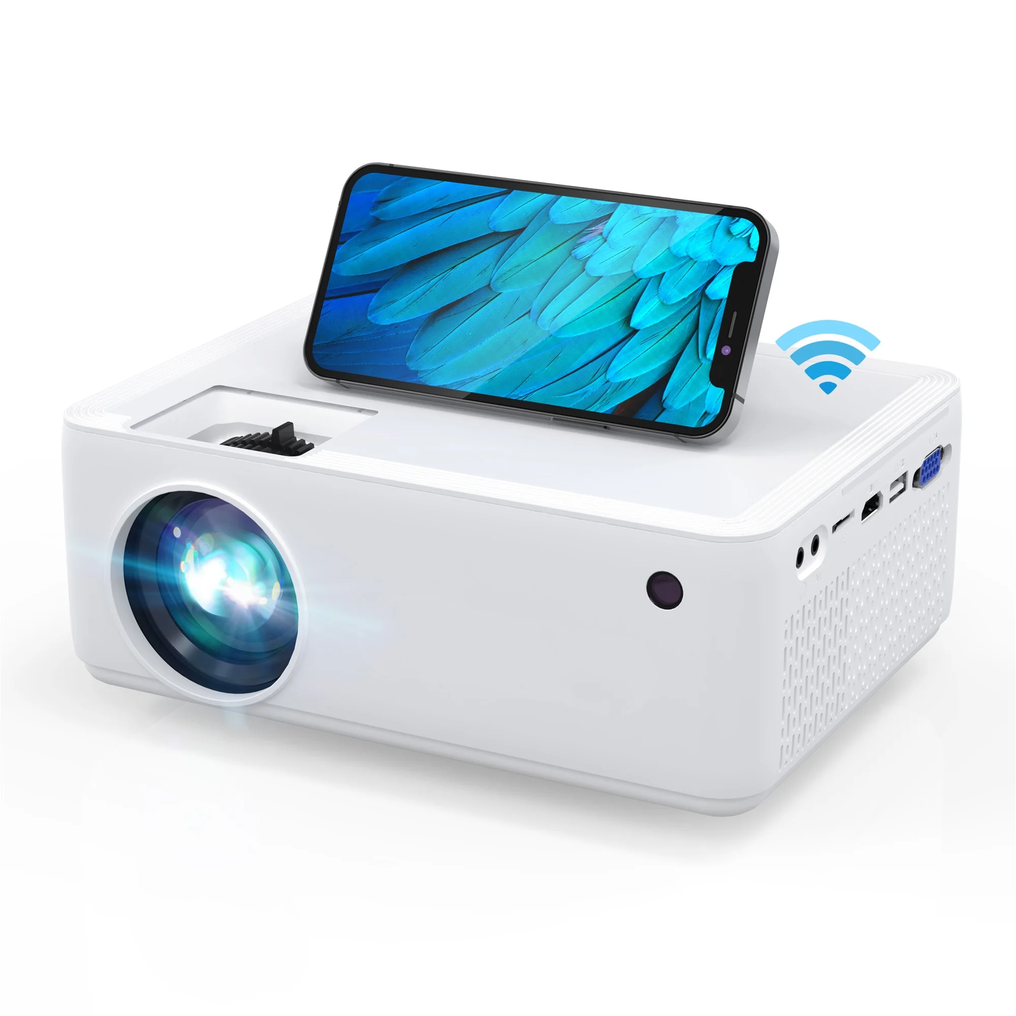 

New V10 5500Lumens LED Portable Projector Native 1024*720 HD 1080P Supported Home HDMI USB Mini Outdoor Movie Proyectors