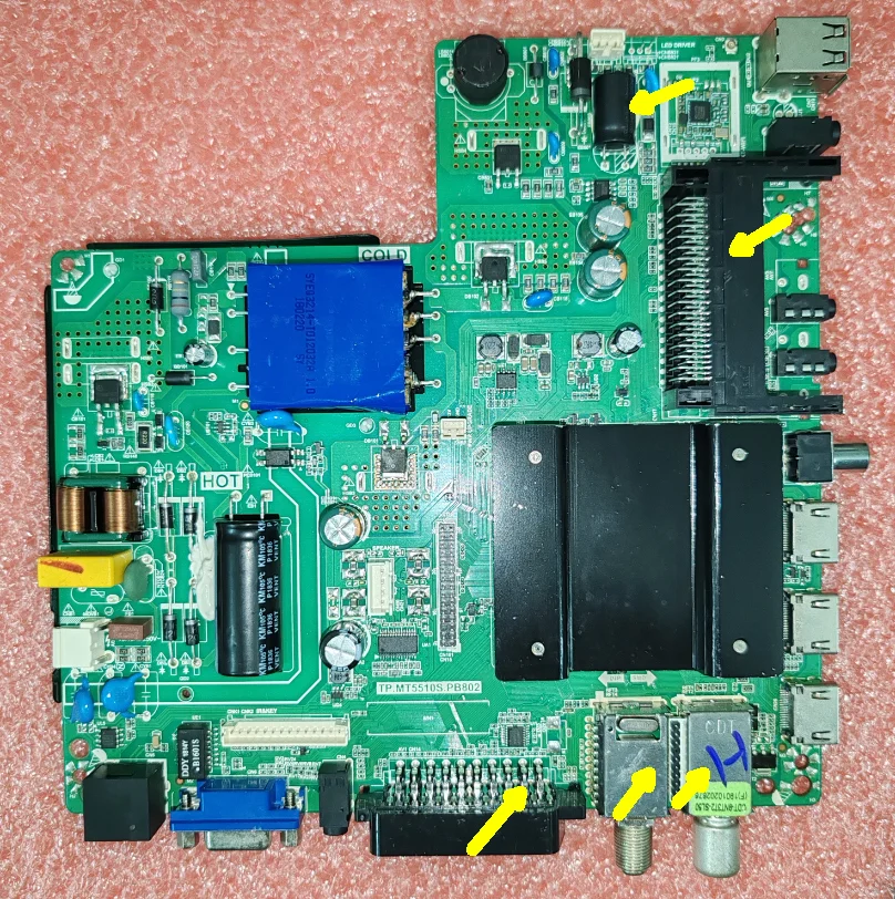 Фото TP.MT5510S.PB802 материнская плата для Wi-Fi сетевого ТВ с различными интерфейсами для проверки реальных фотографий №3