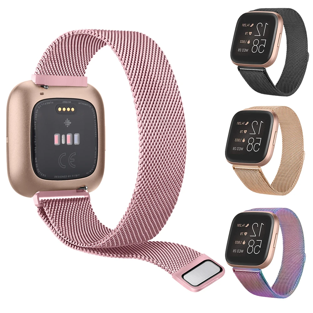 

Metal Strap for Fitbit Versa 2 Lite Sense Band Wristbands For Fitbit Versa 3 Wrist Milanese Replacement Bracelet Watchband Strap