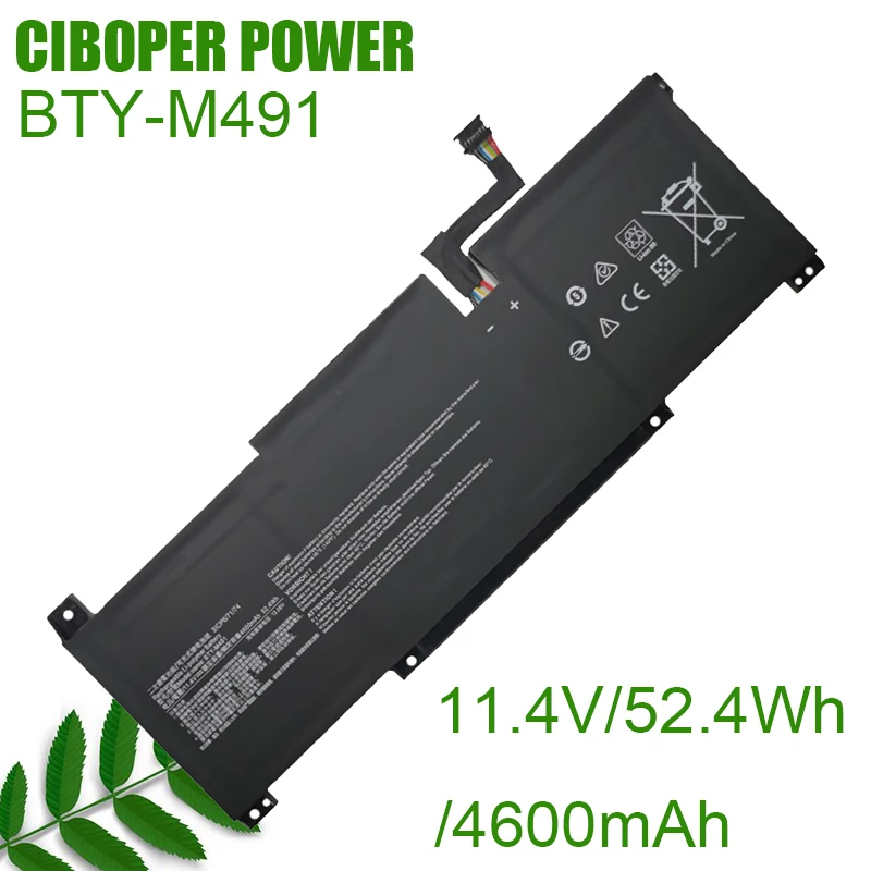 CP Original Laptop Battery BTY-M491 11.4V/52.4WH/4600MAH For Modern 15 A10RB Modern 15 A10RB-041TW Series Notebook Battery