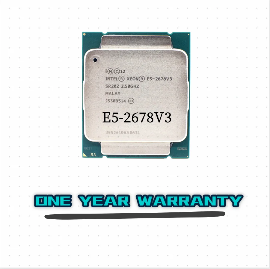 

Процессор Intel Xeon E5 2678 V3 e5-2678 V3 2678V 3 CPU 2,5G Serve CPU LGA 2011-3, десктопный процессор для материнской платы X99
