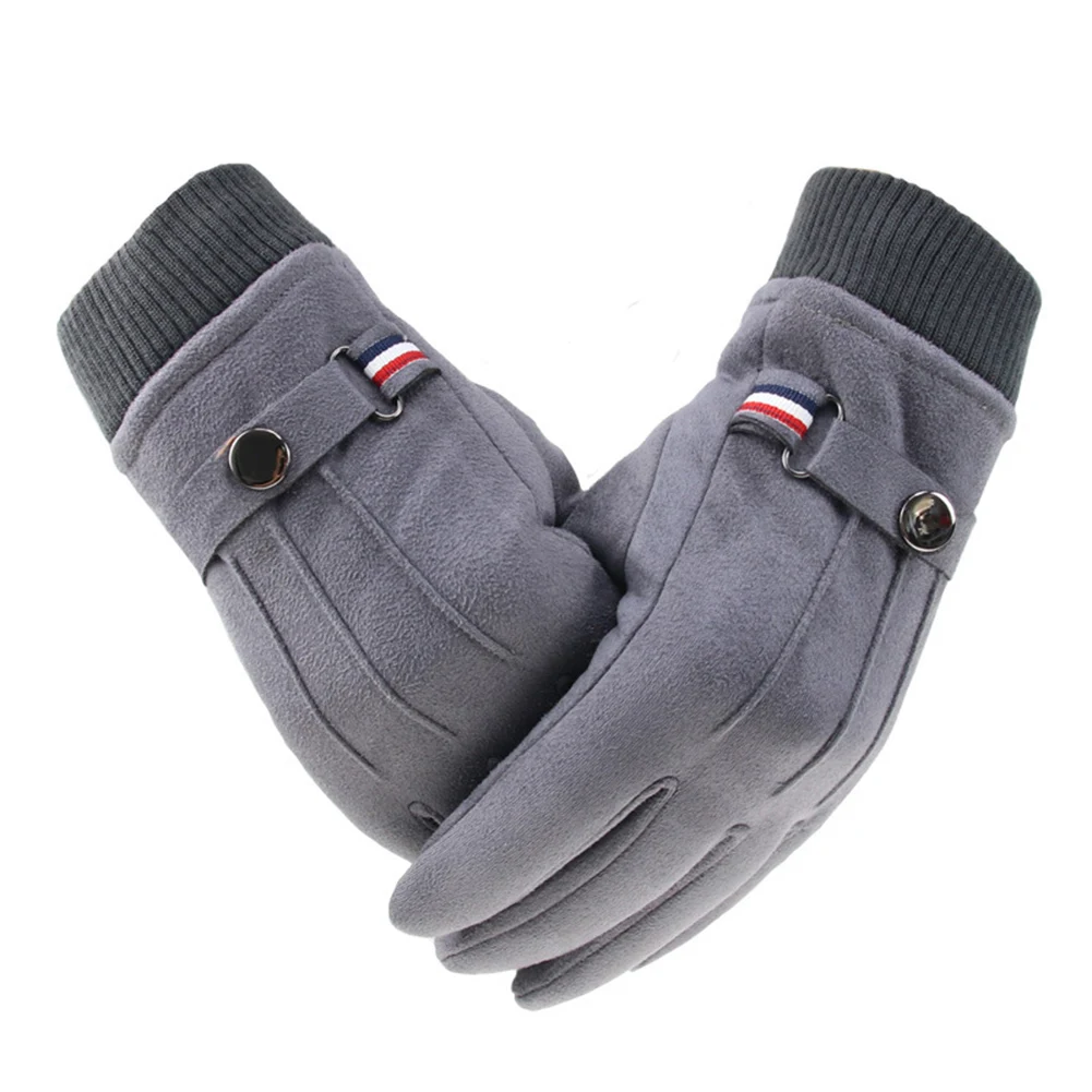 

Suede Fleece Outdoor Riding Gloves Touchscreen Men Cycling Bicycle Bike Gloves