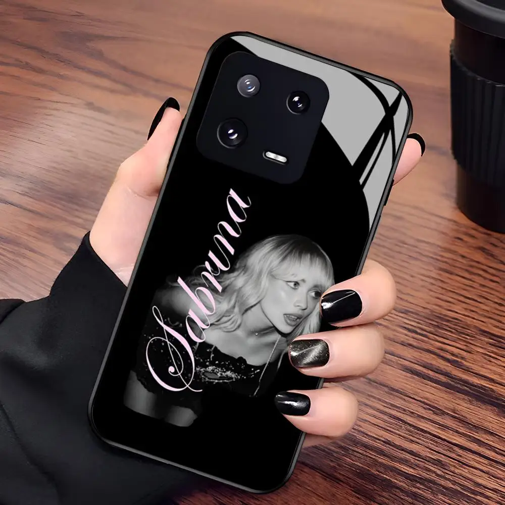 Чехол для телефона Singer Sabrinas C-carpente-r для Xiaomi 15 14 13 12 Mi 11 X T Ultra Pro Lite 5G, черный, стеклянный (art.: 3920db35f604a) - 3920db35f604a