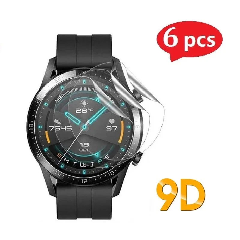 

6 Pcs Full Hydrogel Protective Film For Huawei Watch 3 Pro Screen Protector Not Glass Screen Protection Film Guard Cover Foil