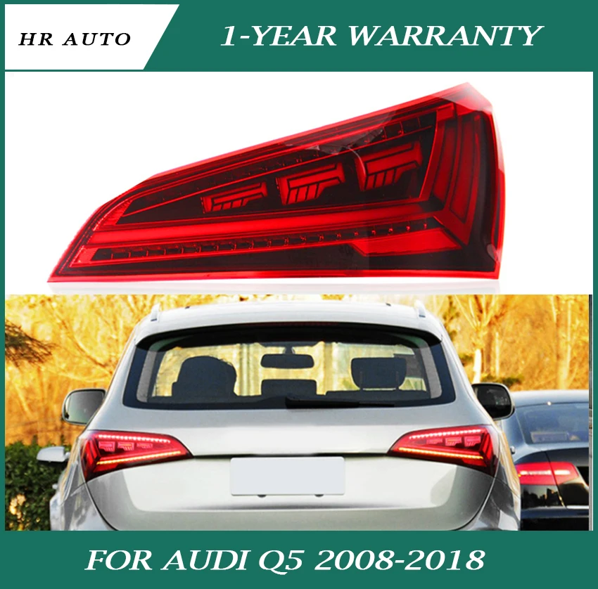 

Tail Lamp Assembly Fit for Audi Q5 2008-2018 High Quality LED Horse Running Light Running Water Turn Signal Brake Light
