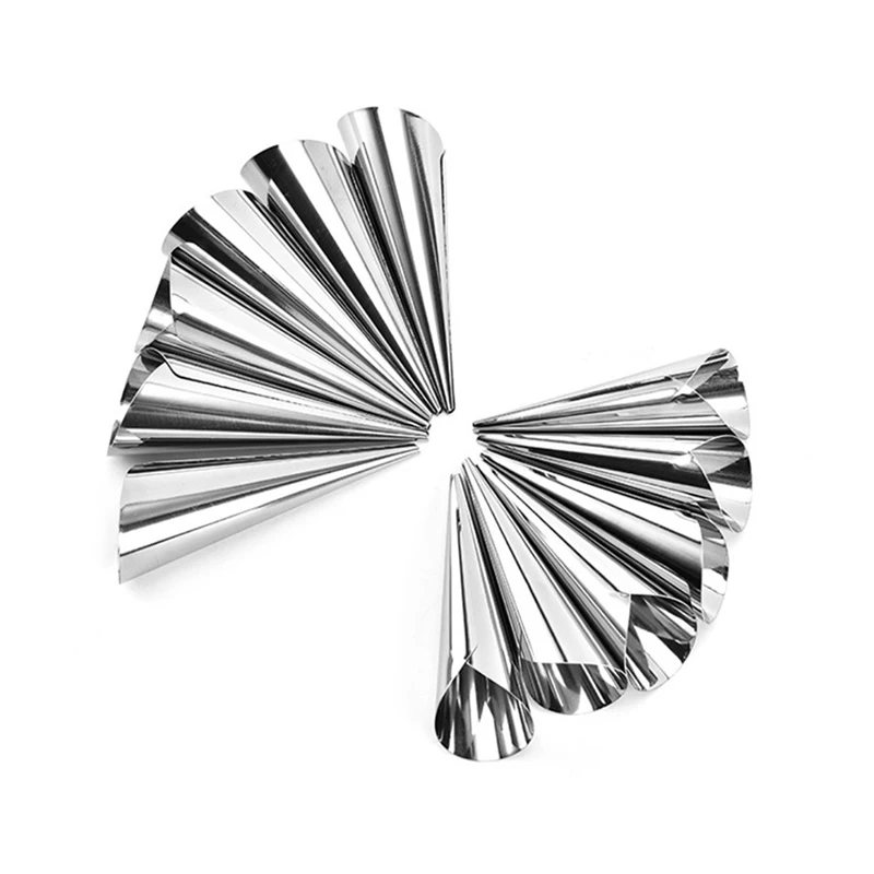 

5/10pcs High Quality Conical Tube Cream Mold Bread Mould Stainless Molds Croissants Cone Horn Spiral Steel Roll Pastry Cake tool