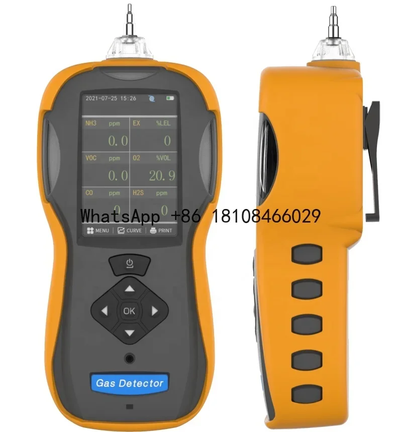 Портативный мультигазоанализатор лабораторное устройство 6 в 1 EX CO CO2 O2 NO2 H2S VOC NH3