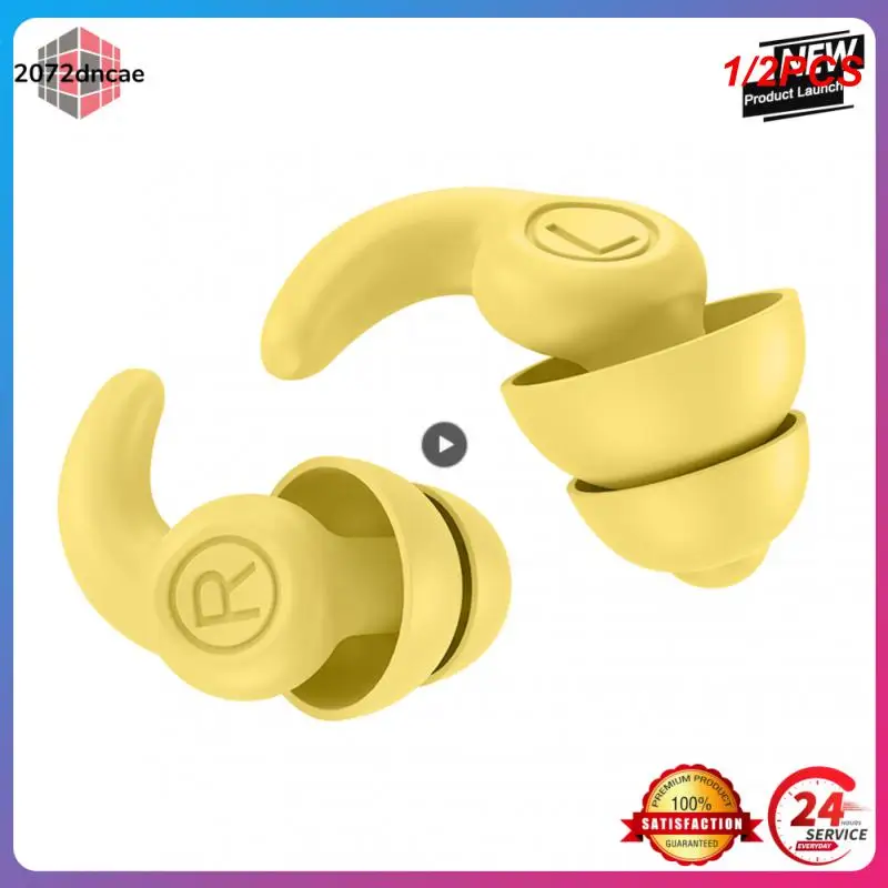 

1/2PCS Anti Noise Silicone Earplugs Waterproof Swimming Ear Plugs For Sleeping Diving Surf Soft Comfort Natation Swimming Ear