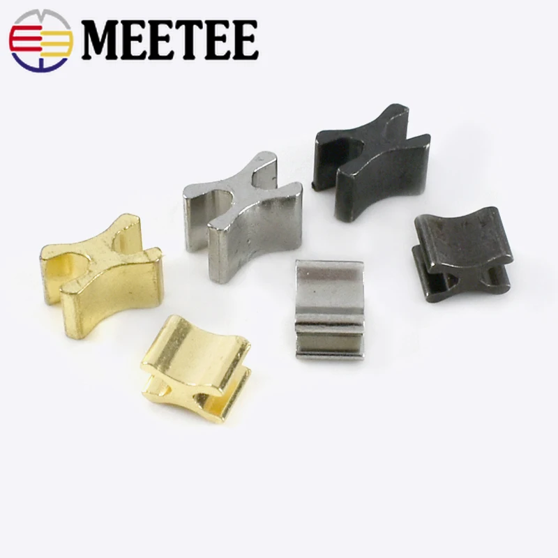 50pcs Meetee 3# 5# Brass Zippers U Stopper Non-slip for Metal Zipper Repair kit DIY Accessories Sewing Zip Tailor Tools |