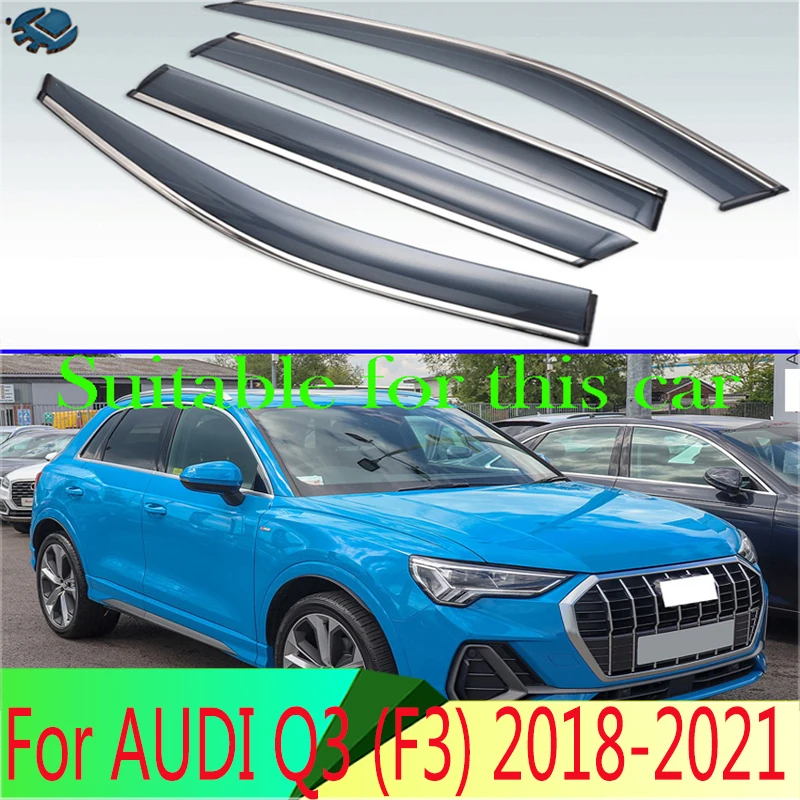 

Пластиковый Наружный козырек для AUDI Q3 (F3) 2018 2019 2020 2021 4 шт.