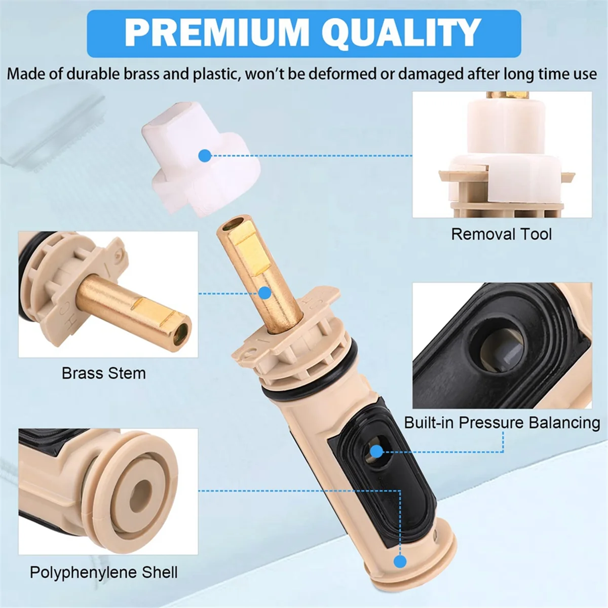 1222 Сменные картриджи для Moen 104421 инструмент удаления картриджа съемник