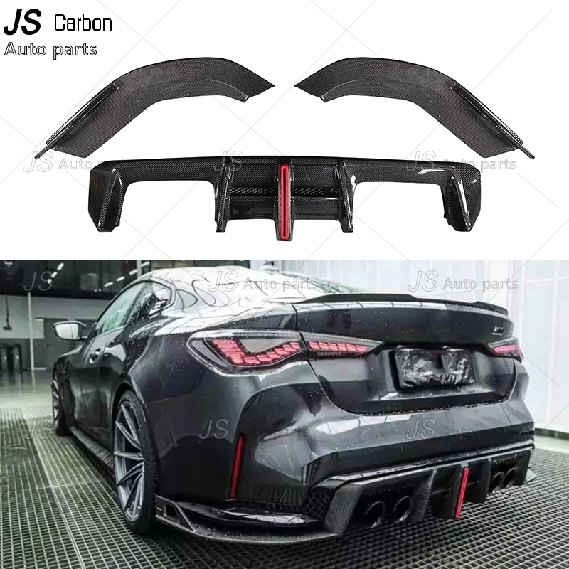 Диффузор bibir Bumper Montpel serat karbon denganfritt LED Splitter ddy Bodykit FRP для BMW 4 seri G82 G83 M4 2021+