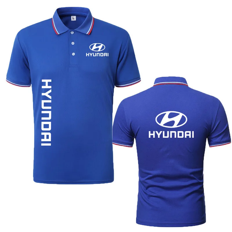 

Новинка 2022, комфортная Хлопковая мужская футболка с принтом логотипа автомобиля Hyundai, повседневная мужская футболка с коротким рукавом для ...