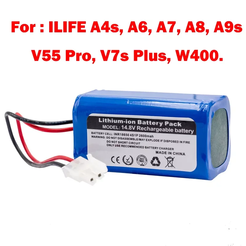 

2021 New 14.8V 2600mAh Robot Vacuum Cleaner Battery Pack Replacement For Chuwi ilife v7 V7S Pro Robotic Sweeper