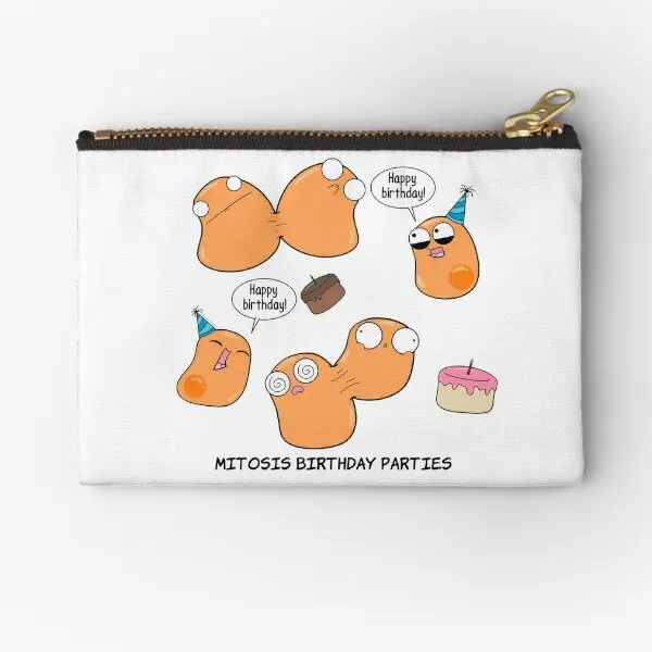 

Mitosis Birthday Parties Zipper Pouches Storage Small Women Coin Socks Key Pure Men Packaging Bag Wallet Money Underwear