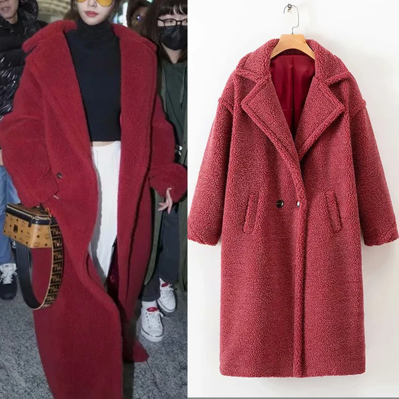 New Elegant Long Winter Faux Fur Coat Women Fashion Plush Fur Coats Loose High Quality Female Thick Warm Winter Fur Overcoat