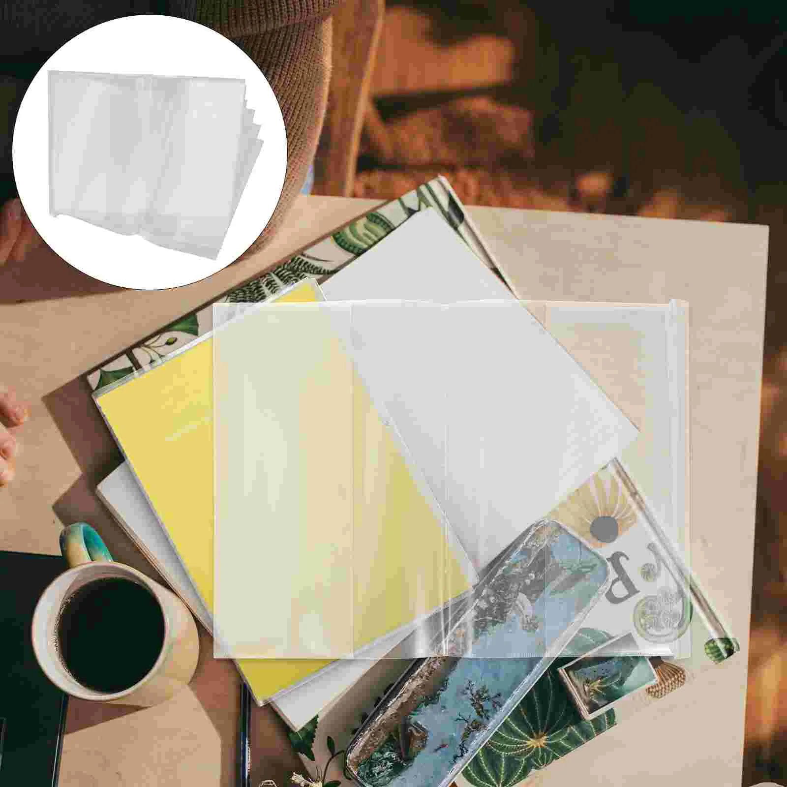 10 шт. прозрачные рукава для книг A5 обложка учета защитные чехлы учебников в