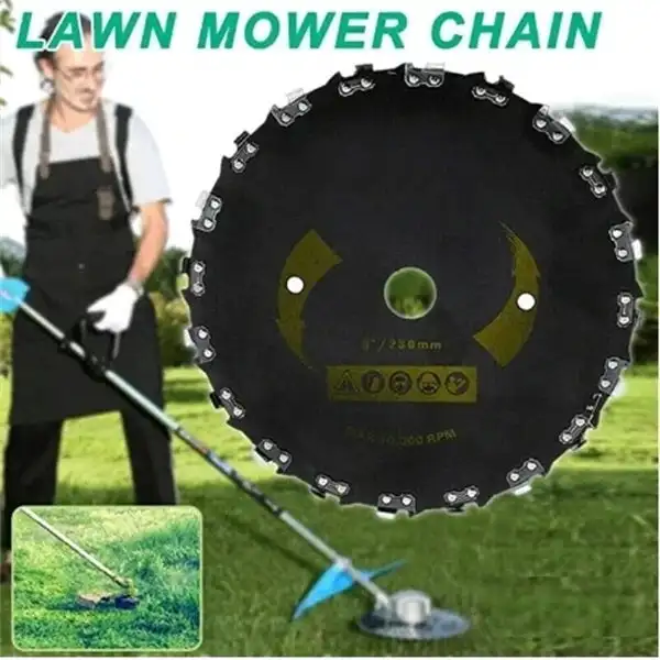 

9 inches High-Powered Grass Cutter 10000 RPM Chainsaw Tooth for Gas-powered Trimmers / Brush Cutters with 30cc Engines