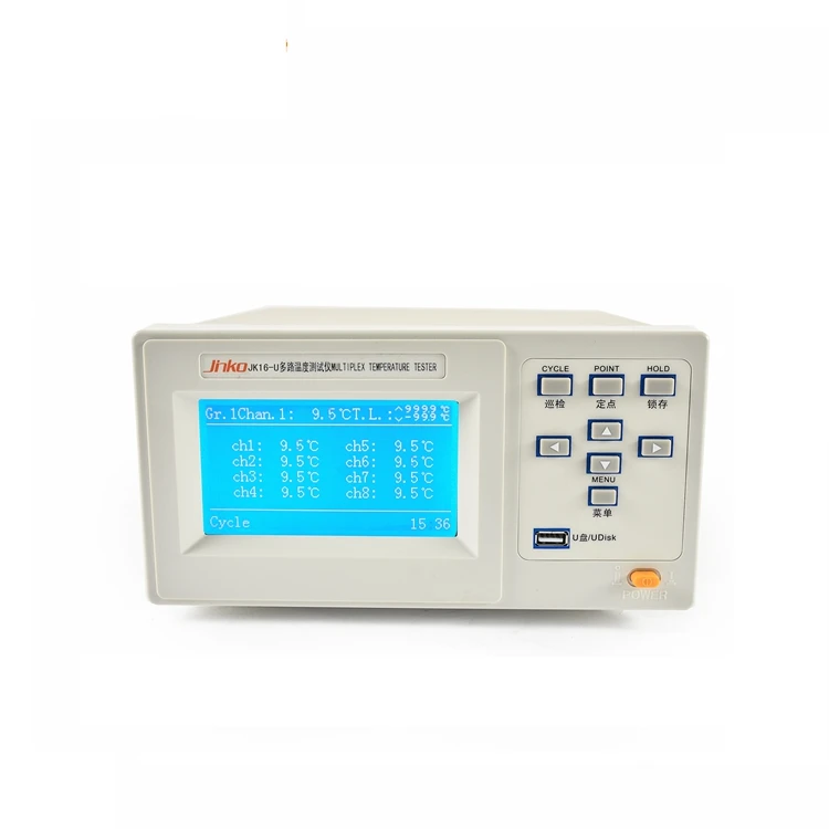 

JK-16U Multi-Channel 16 Channels Thermocouples Temperature Patrol Inspection Tester Meter Thermometer Logger