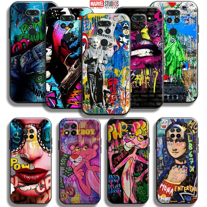 

Street Graffiti Oil Painting Phone Case For Xiaomi Redmi Note 9 9 Pro Max Note 9T 5G Funda Silicone Cover Carcasa Coque