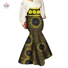2022 Новая африканская повседневная юбка для женщин BintaRealWax естественная талия до щиколотки Женская юбка из хлопка батик WY078