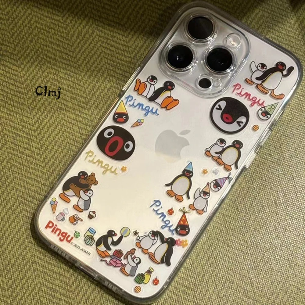 Clmj Роскошный чехол для телефона с милым пингвином Oppo A3x A3 A60 A79 A98 A78 A58 A38 A18 A57 A76 A17 A74