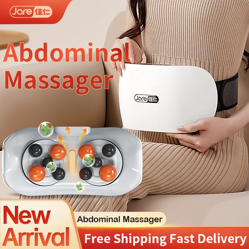 

Abdominal Massager Electric Fully Automatic Heated Neck Back Waist Massage Bian Stone Tummy Kneading Abdominal Instrument