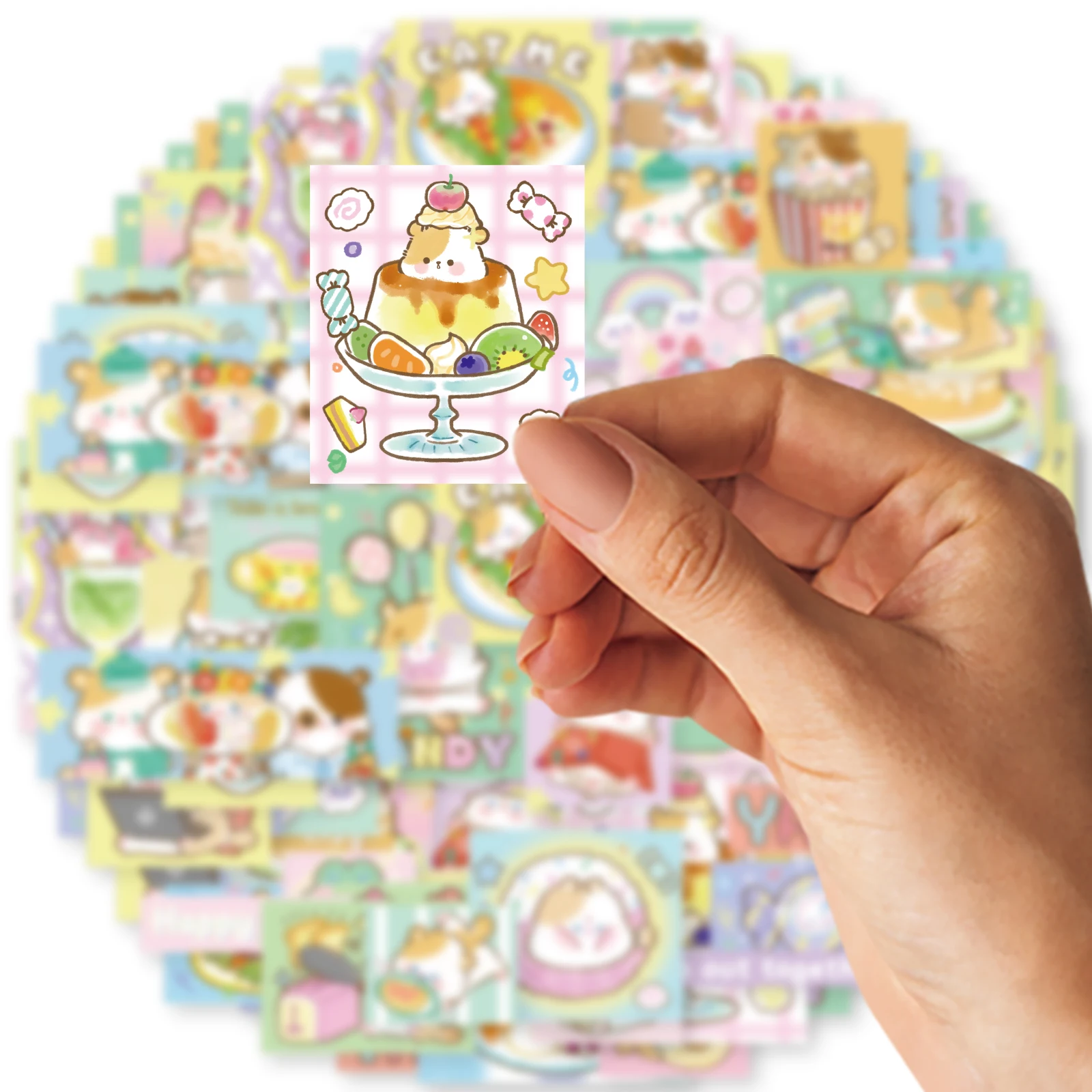 Милые маленькие мышечки мультяшные граффити наклейки 28 шт. синтетическая бумага