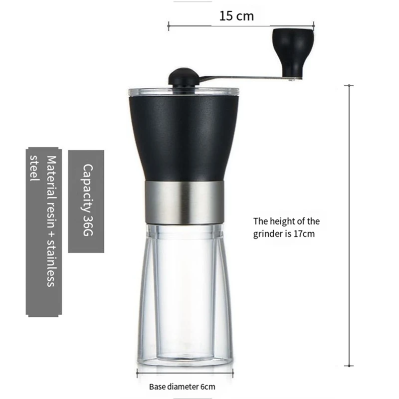 Ручная кофемолка из нержавеющей стали 1 шт. регулируемая керамическая горелка в