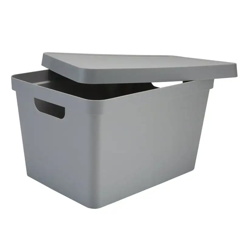 

Vinto Box with Lid in Grey Polypropylene