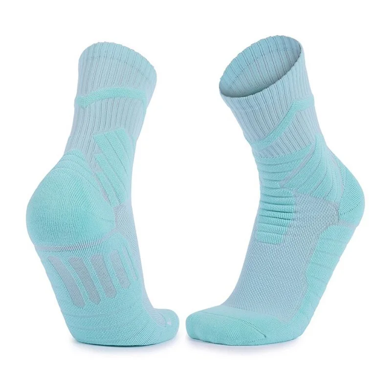Men Professional Sports Socks Breathable Elite Damping Sweat Absorption Basketball Socks Towel Bottom Non-Slip Compression Socks