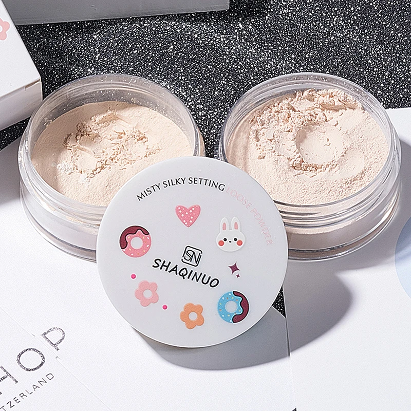 

Silky Smooth Makeup Loose Powder Waterproof Face Makeup Oil Control Finish Powder Brighten Skin Matte Velvety Setting Powder