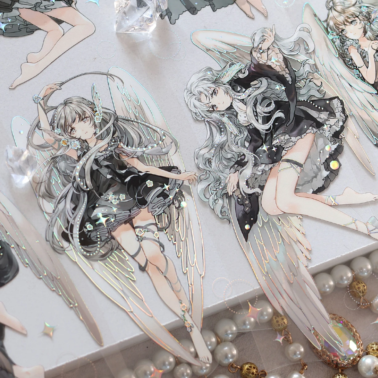 

1 петля, Черный ангел, блестящая лента для домашних животных